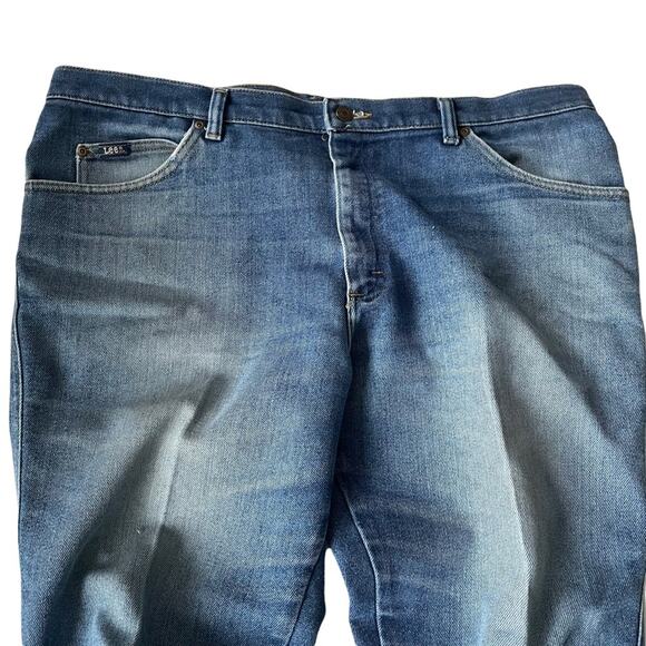 Lee Jeans Vintage 1990s Straight Leg Soft Worn Distressed 42 x 30 EUC - Picture 5 of 12